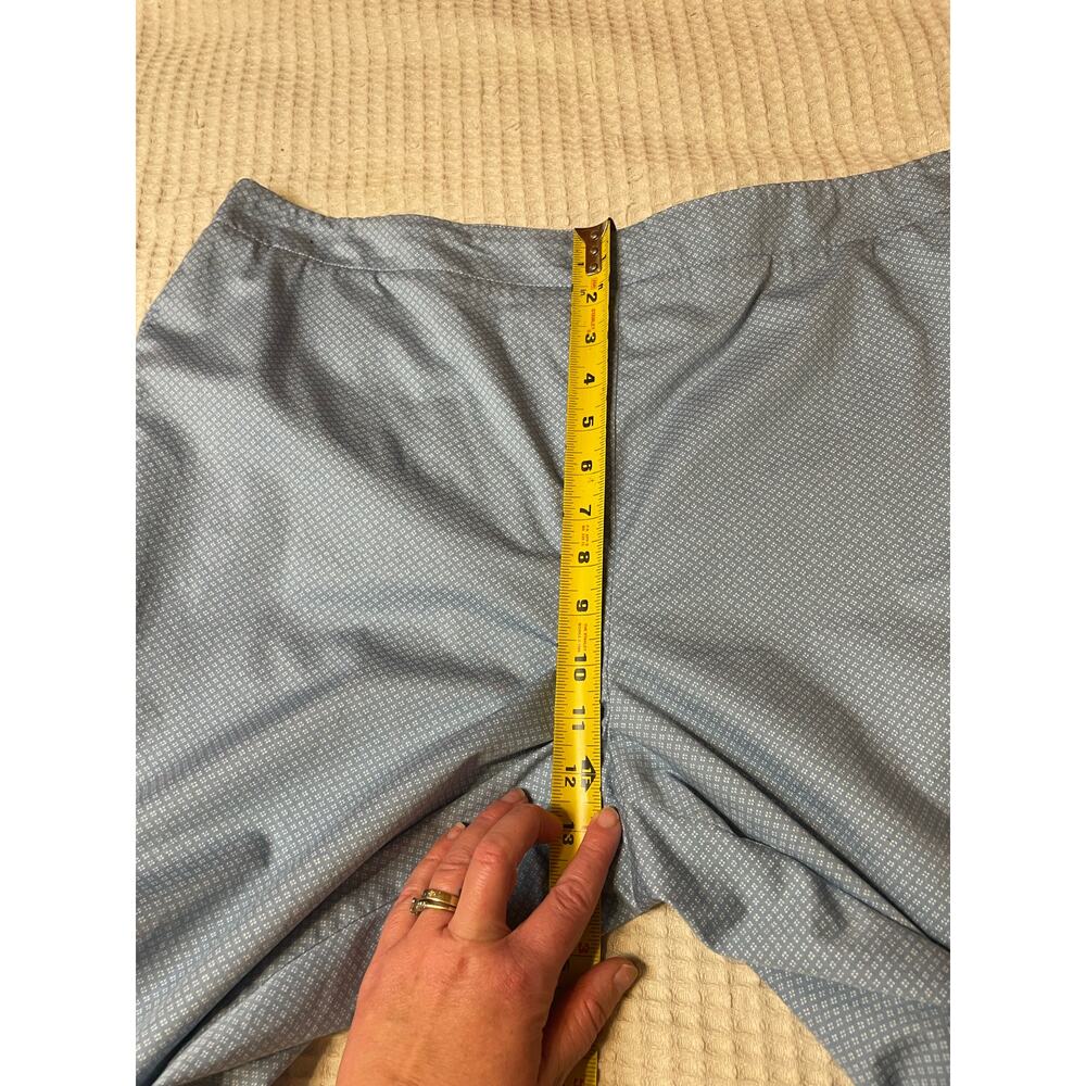 Talbots Baby Blue Cottage Print Side Zip Closure Semi Stretch Capri Pants 16 - Picture 7 of 12
